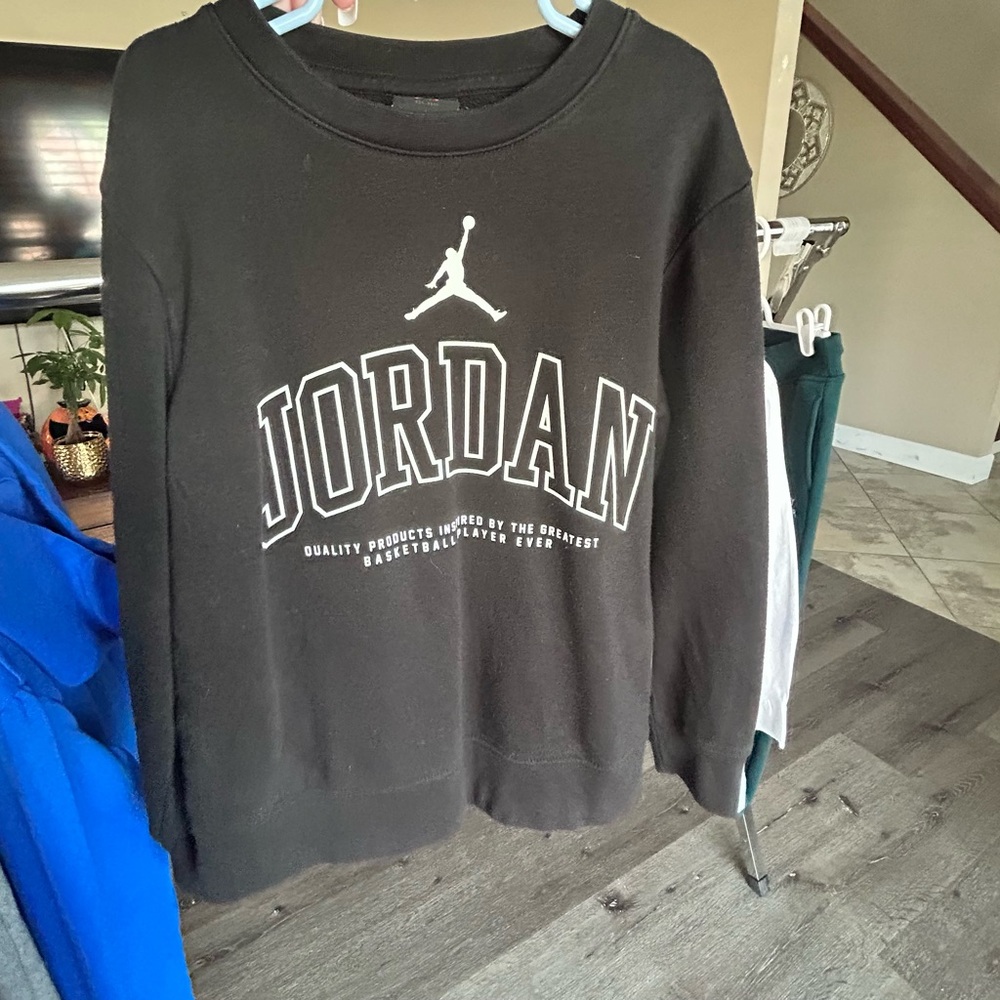 Jordan Black Crewneck Men's Sweater